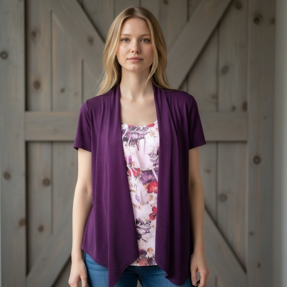 Plum Floral Top